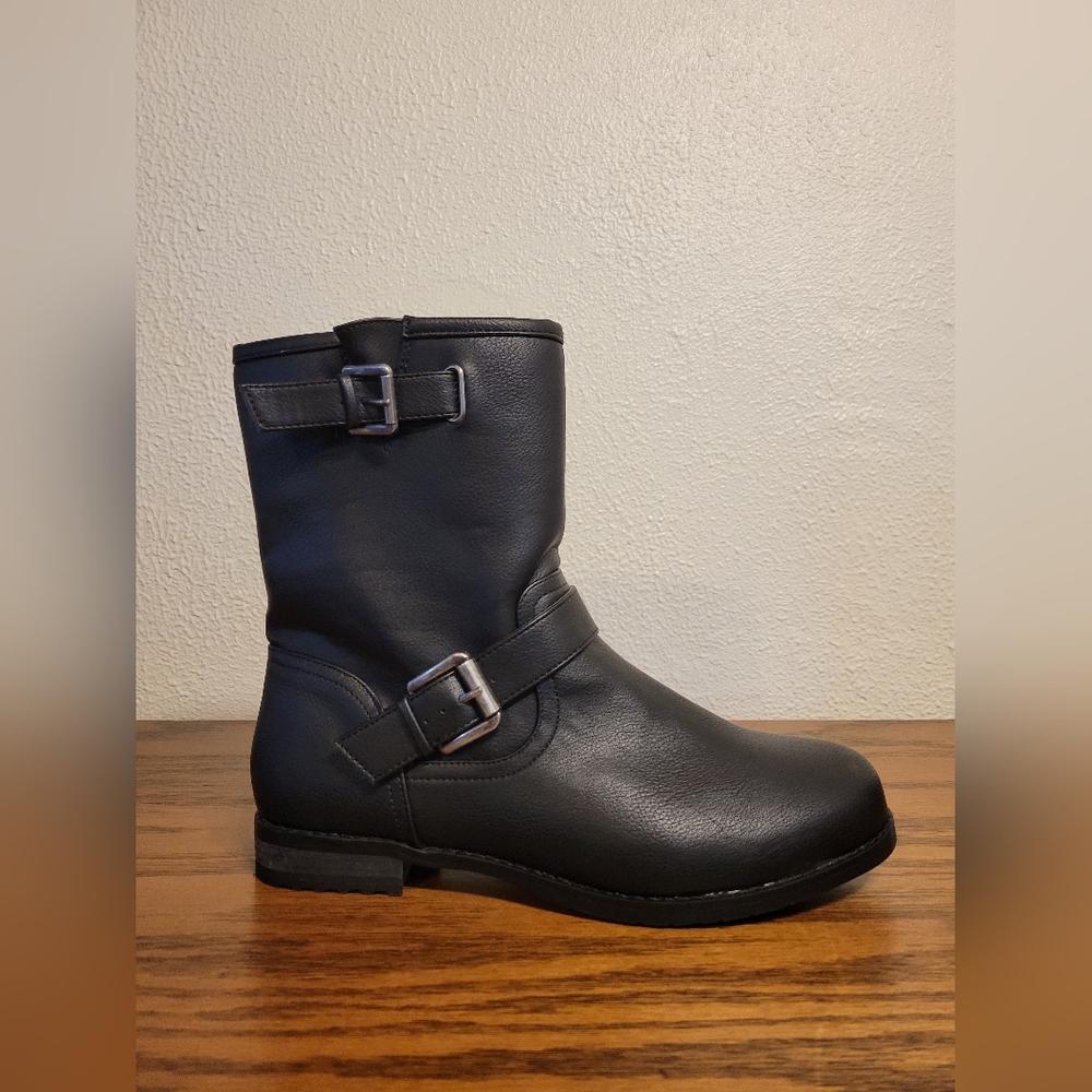 Lane Bryant Womens Ankle Buckle Boots.  Black.  11W.  Wide Calf.